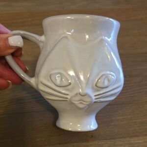 Jonathan Adler -Cat Utopia 3D Light Grey Mug 12oz